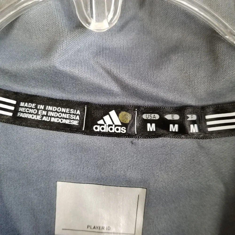 NWT Adidas Mens Medium Hot Jacket Game Day 1/4 ZIP Lead Gray Performance‎ Poly - Picture 7 of 14